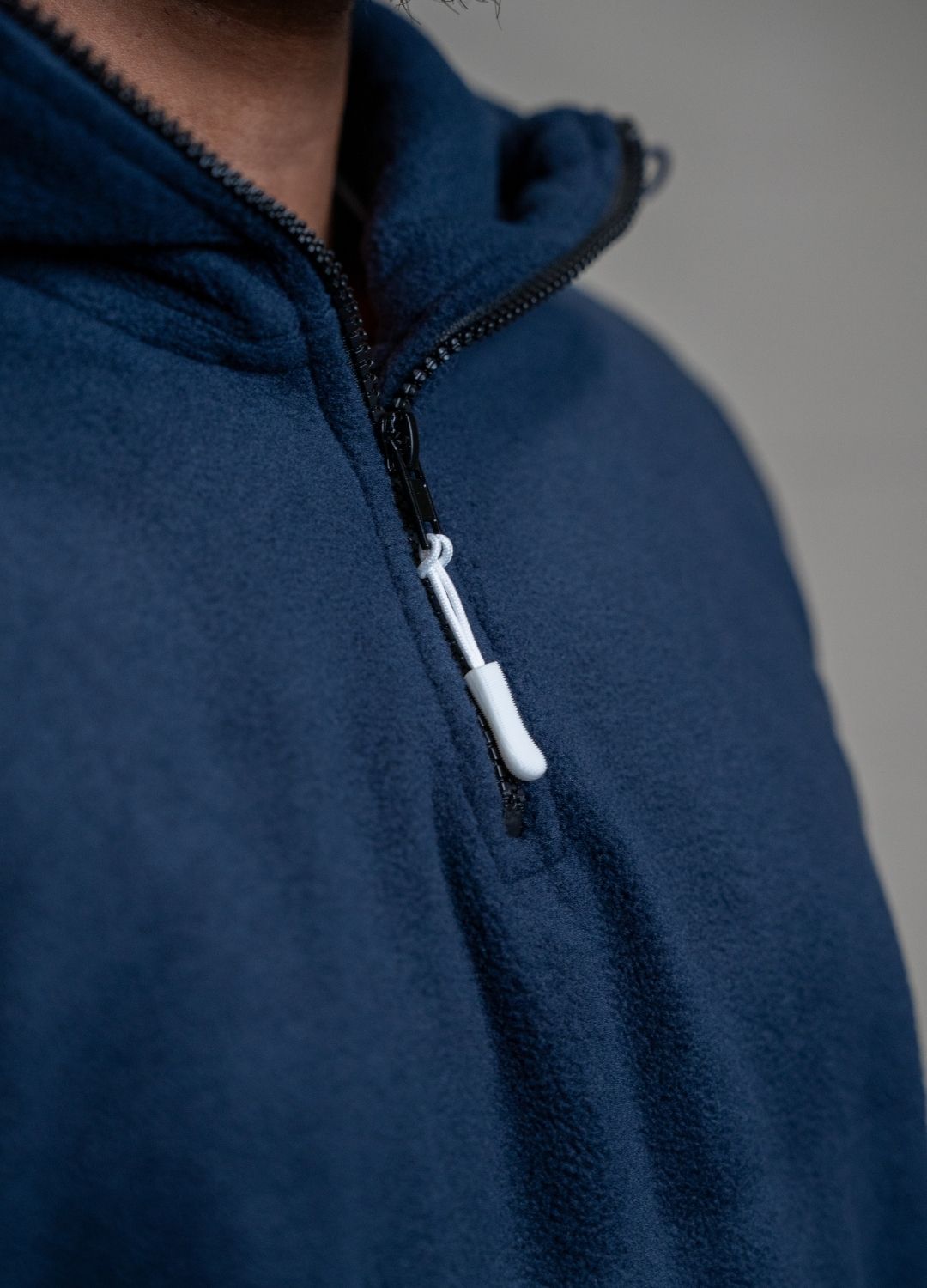 Dual Fabric Hooded Fleece Thobe