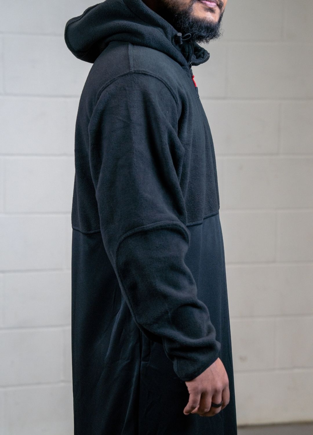 Dual Fabric Hooded Fleece Thobe
